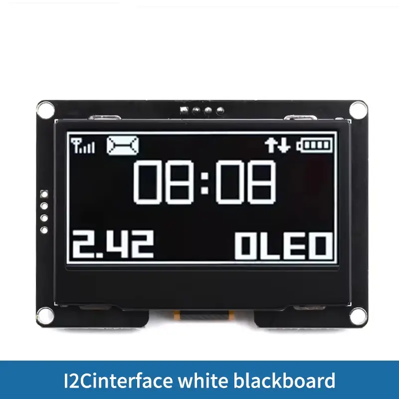 2.42 inch OLED Display Module 128x64 LCD HD Screen Module SSD1309 7 Pin SPI/IIC I2C Serial Interface for ESP32/Arduino/RaspberryPi - 画像 (7)