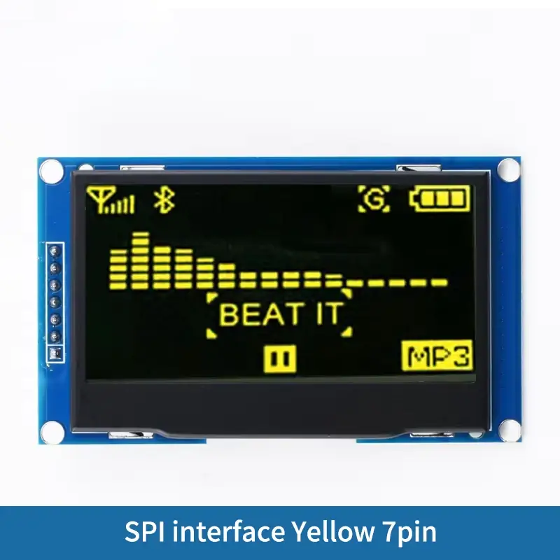 2.42 inch OLED Display Module 128x64 LCD HD Screen Module SSD1309 7 Pin SPI/IIC I2C Serial Interface for ESP32/Arduino/RaspberryPi - 画像 (8)