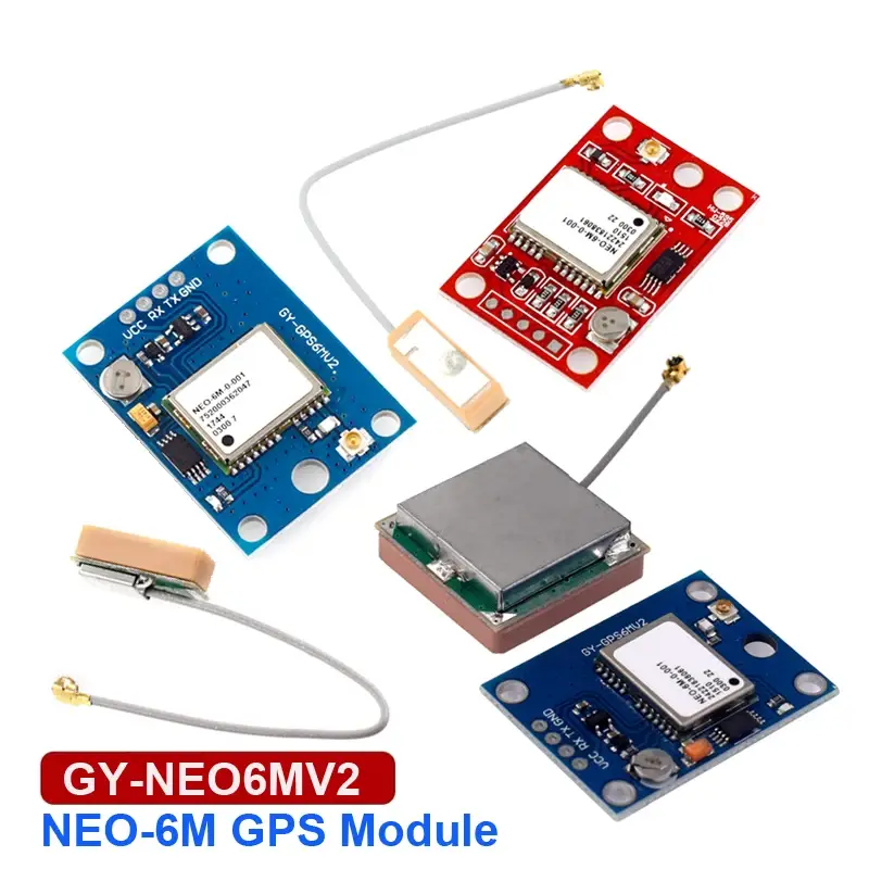 GY-NEO6M V2 NEO-6M GPSモジュール(フライトコントロールEEPROMコントローラー付き)、MWC APM2.5アクティブアンテナ(Arduino/ESP32/RaspberryPi 3V-5V RS232 TTLボード用)