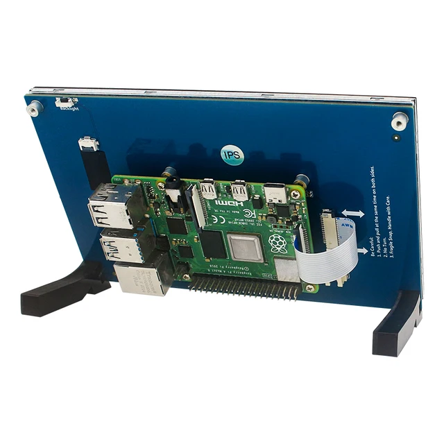 7 Inch DSI Touch Screen for Raspberry Pi 5 4B 3B+ 3B IPS Display 800*480 LCD MIPI CSI Cable With Standard Monitor for RPI 5 Pi5 - 画像 (4)