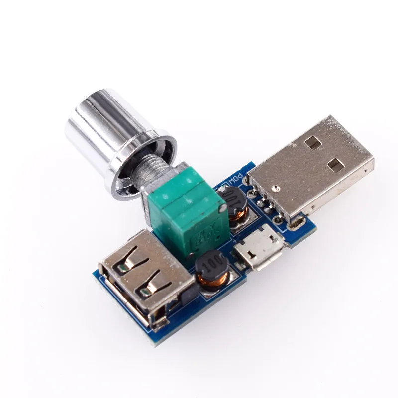 5V USB Voltage Regulator Fan Stepless Speed Controller Regulator With Switch DC 4-12V to 2.5-8V 5W Power Controller - Image 3