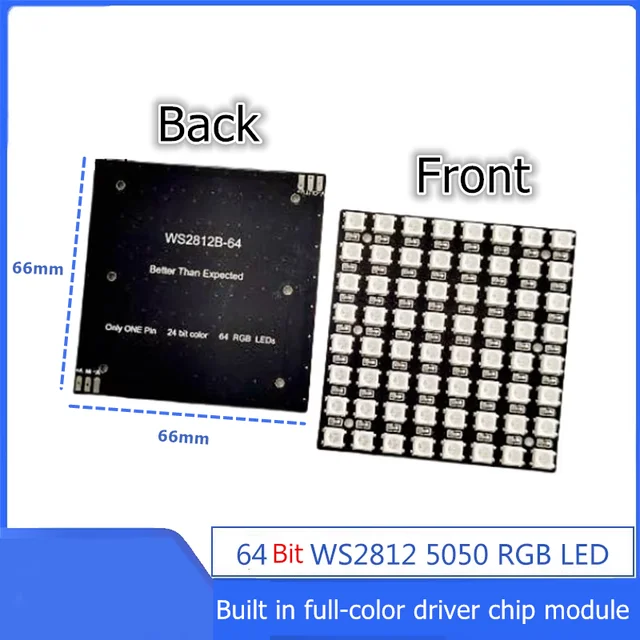 WS2812 LED 5050 RGB 8x8 4 16 25 64 Bit LED Matrix Module for DIYArduino - 画像 (5)
