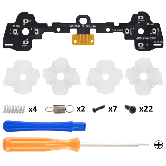 eXtremeRate Face Buttons Clicky Kit for ps5 Edge Controller, Custom Tactile Dpad Action Buttons Mouse Click Kit - 画像 (7)