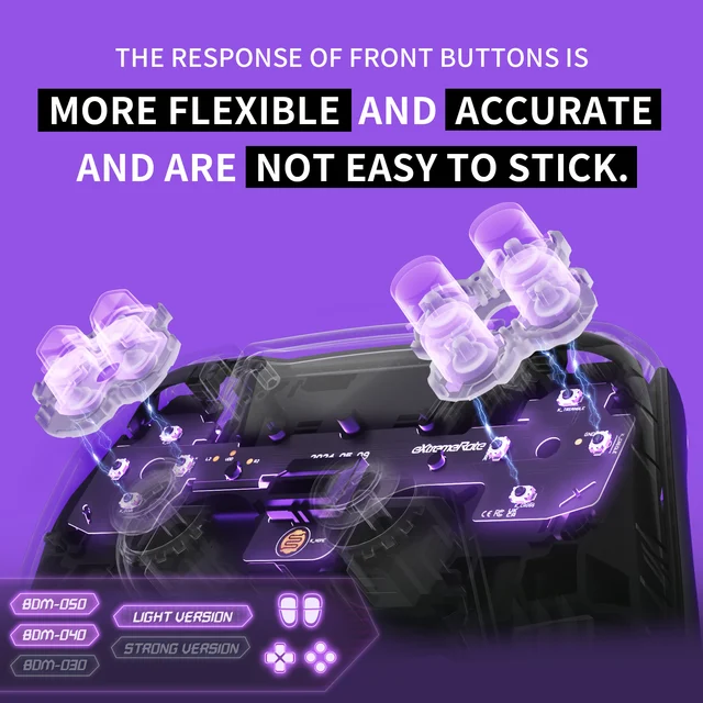 eXtremeRate Whole Clicky Kit V2 for ps5 Controller BDM-040/050 Shoulder Face Dpad Buttons, Micro Switch Clicky Hair Trigger Kit - Imagen 3