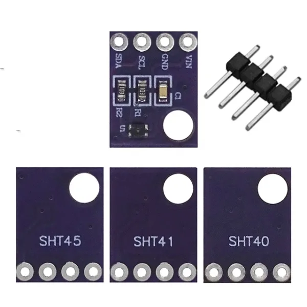 Módulo sensor de temperatura y humedad de alta precisión SHT40, SHT41 y SHT45 para IoT, HVAC y monitorización ambiental.