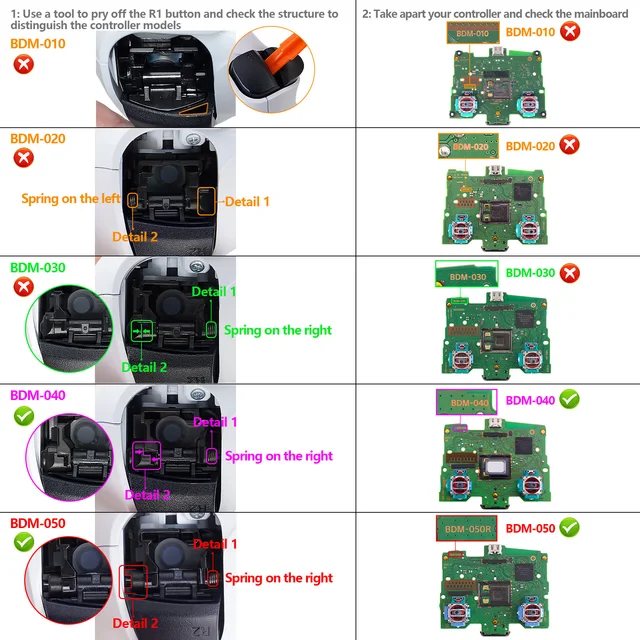 eXtremeRate Whole Clicky Kit V2 for ps5 Controller BDM-040/050 Shoulder Face Dpad Buttons, Micro Switch Clicky Hair Trigger Kit - Imagen 5