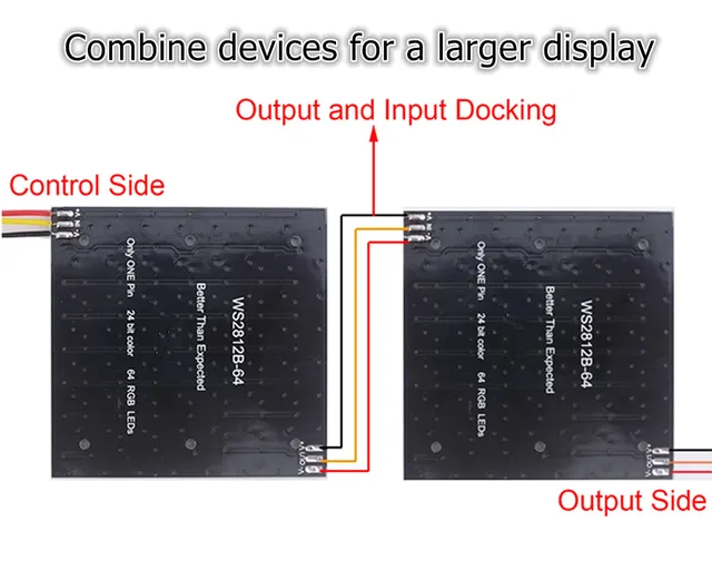 WS2812 LED 5050 RGB 8x8 4 16 25 64 Bit LED Matrix Module for DIYArduino - 画像 (6)