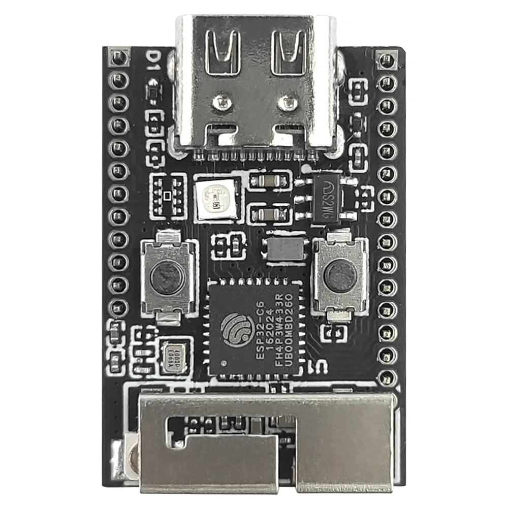 Wifi6 ESP32 C6 Development Board RISC-V 32-Bit ESP32-C6 N4 BT Wifi Module with Crystal Oscillator RGB LED 4MB FLASH USB Type-C - Image 2