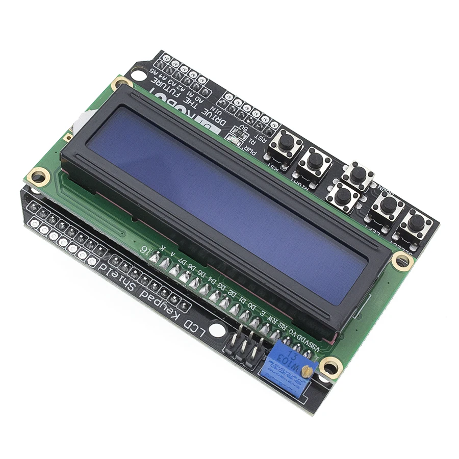 LCD Keypad Shield LCD1602 LCD 1602 Module Display Blue Screen For Arduino ATMEGA328 ATMEGA2560 Raspberry pi UNO - Imagen 5