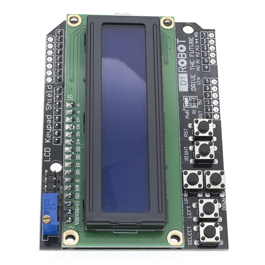 LCD Keypad Shield LCD1602 LCD 1602 Module Display Blue Screen For Arduino ATMEGA328 ATMEGA2560 Raspberry pi UNO - Imagen 4