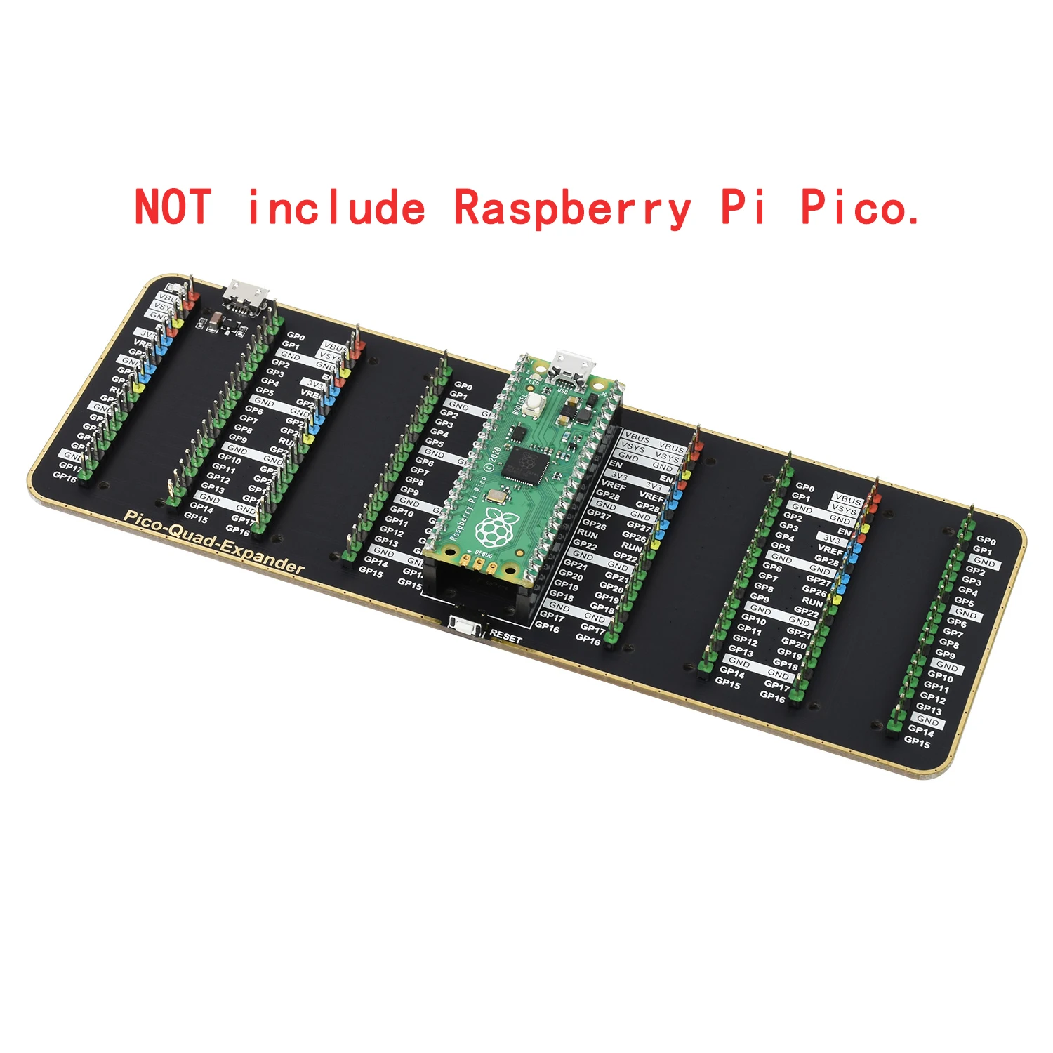 Placa de expansión HAT con conectores GPIO para RPI RasPi Raspberry Pi PICO 2 W RP2350 Breakout Shield Protoboard Microcontroler Projects