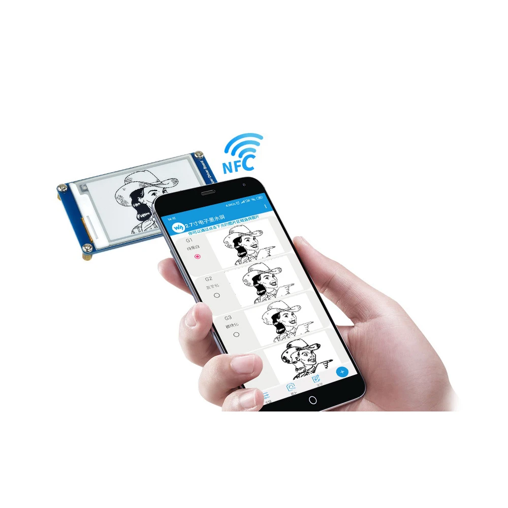 2.7inch Wireless NFC Powered Epaper Eink E-paper E-ink Display Screen Module for IOS Android Mobile Phone APP E Paper E INK - 画像 (5)