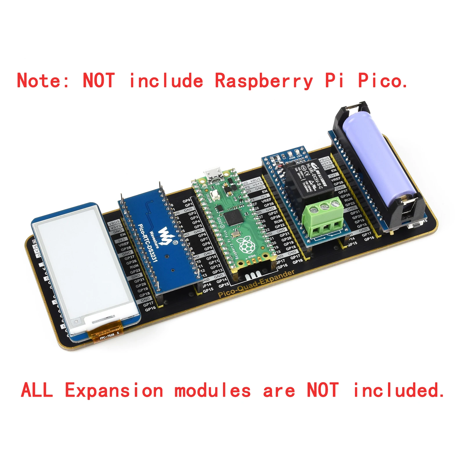 GPIO Headers Expansion Board HAT for RPI RasPi Raspberry Pi PICO 2 W RP2350 Breakout Shield Breadboard Microcontroller Projects - Imagen 2