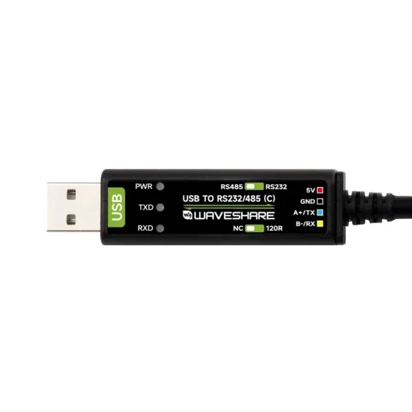 USB to RS232/485 Serial Cable, Original FT232RNL Chip, Onboard Power and Signal Indicators