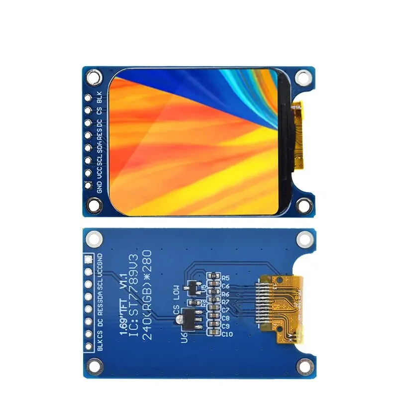 1.69 Inch Color TFT Display 1.69" Module HD IPS LCD LED Screen 240X280 SPI Interface ST7789 Controller For Arduino - 画像 (2)