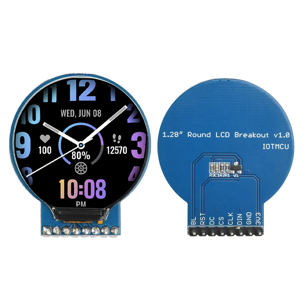 1.28-inch Circular LCD Display ESP8266 Development Board NodeMCU Expansion with GC9A01 Chip 240x240 Resolution for IoT Projects - 画像 (3)