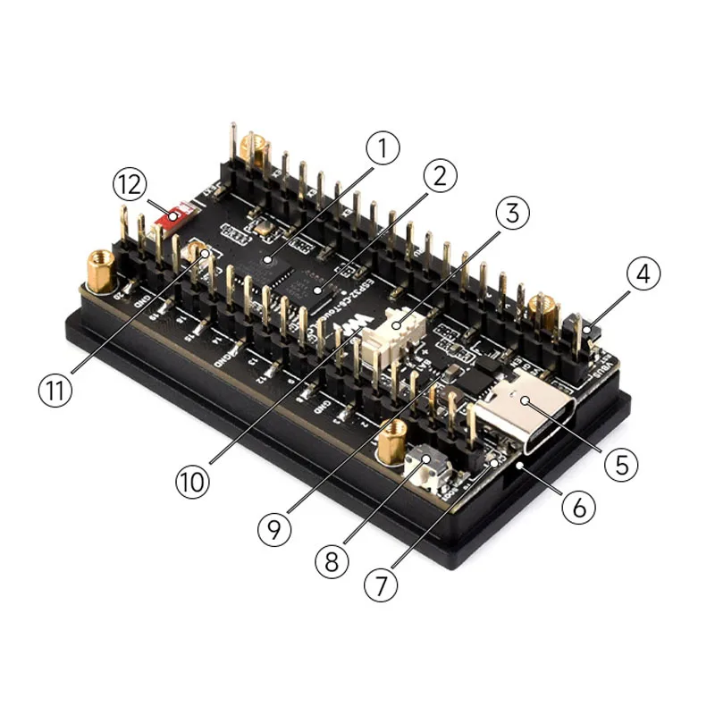 ESP32-C6 1.9 inch LCD Screen ESP32-S3 Development board Touch Option Supports WiFi 6 & Bluetooth Type-C - 画像 (4)