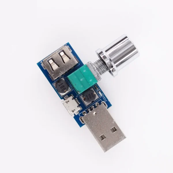 5V USB Voltage Regulator Fan Stepless Speed Controller Regulator With Switch DC 4-12V to 2.5-8V 5W Power Controller