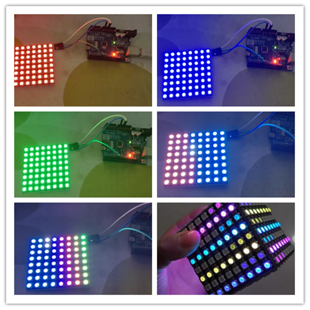 WS2812 LED 5050 RGB 8x8 4 16 25 64 Bit LED Matrix Module for DIYArduino - 画像 (4)