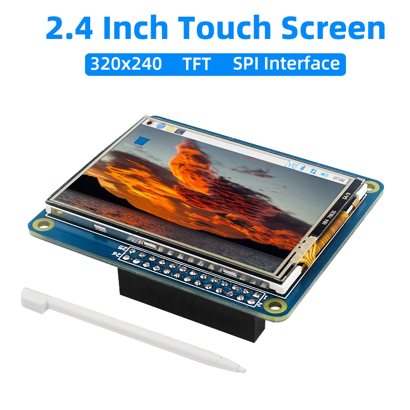 2.4 Inch Touch Screen for Raspberry Pi Zero /W/2 W SPI Interface TFT LCD Monitor 320x240 Display for Pi 5 4B 3B+ 3B 3A+