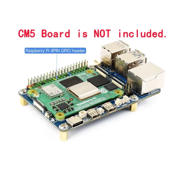 CM5 IO Board to Pi5 Alternative Adapter Board Carrier Expansion for RasPi RPI Raspberry Pi Compute Module 5 Lite eMMC Projects