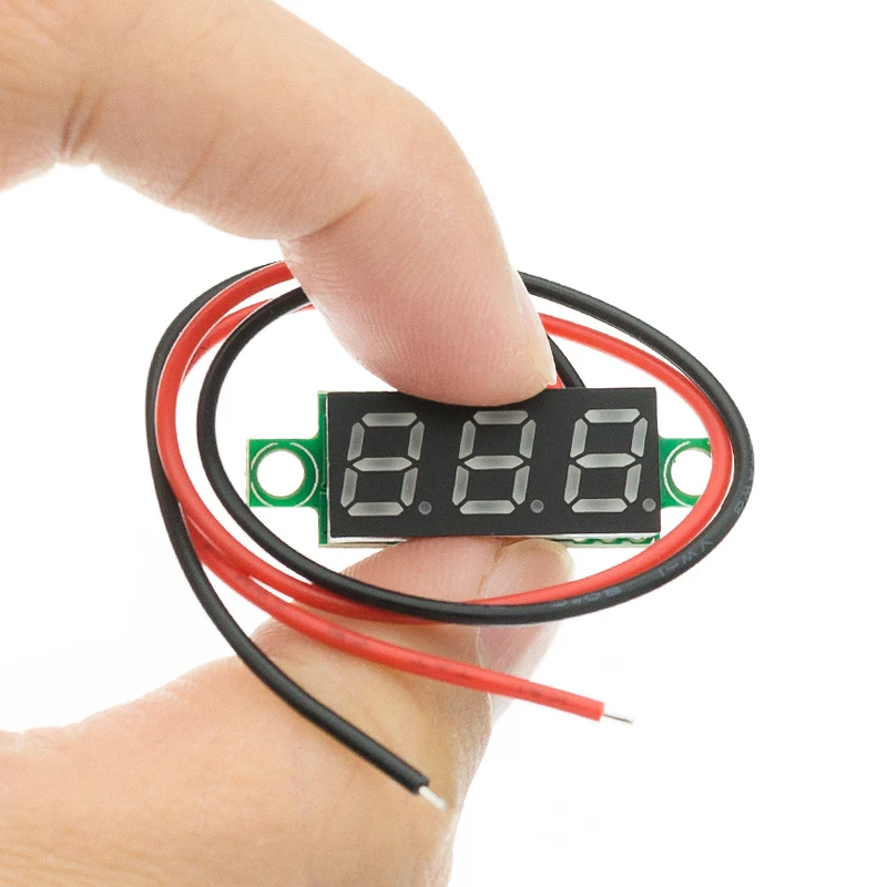 0.28 Inch 2.5V-40V Mini Digital Voltmeter Voltage Tester Meter Red/Blue/yellow/green LED Screen Electronic Parts Accessories - Imagen 2