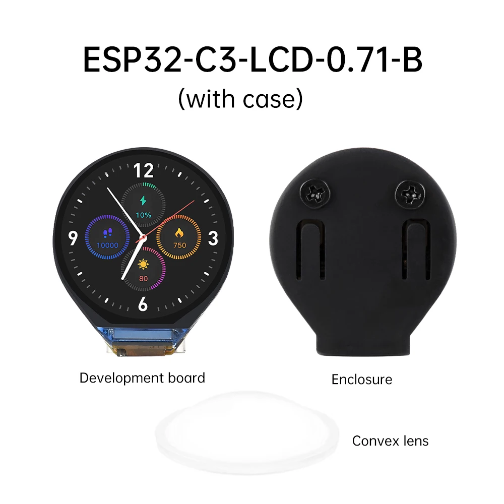 ESP32 C3 Round LCD Development Board Electronic EYE ESP32-C3FH4 0.71 inch Display Watch Screen GC9D01 160x160 SPI - 画像 (3)