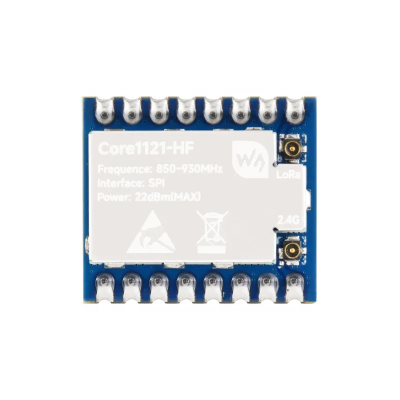 Módulo LoRa Core1121 de doble banda LF/HF, basado en el transceptor LR1121 de baja potencia, adecuado para las bandas de frecuencia sub-GHz y 2,4GHz.