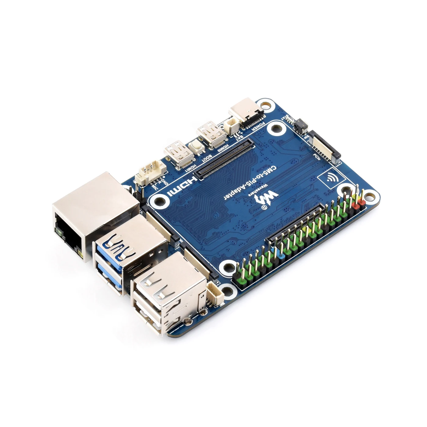 CM5 IO Board to Pi5 Alternative Adapter Board Carrier Expansion for RasPi RPI Raspberry Pi Compute Module 5 Lite eMMC Projects - Imagen 3