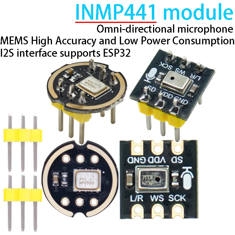 INMP441 無指向性マイクロホンモジュール MEMS 高精度 低消費電力 I2Sインターフェース ESP32対応