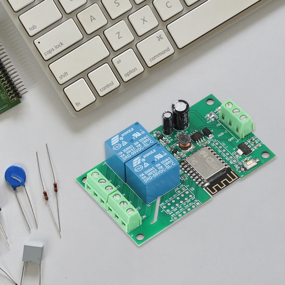 ESP8266 WIFI Relay Board Dual Channel ESP-12F Development Board DC 5V 10A Wireless Smart Relay Module Based on Arduino - Imagen 4