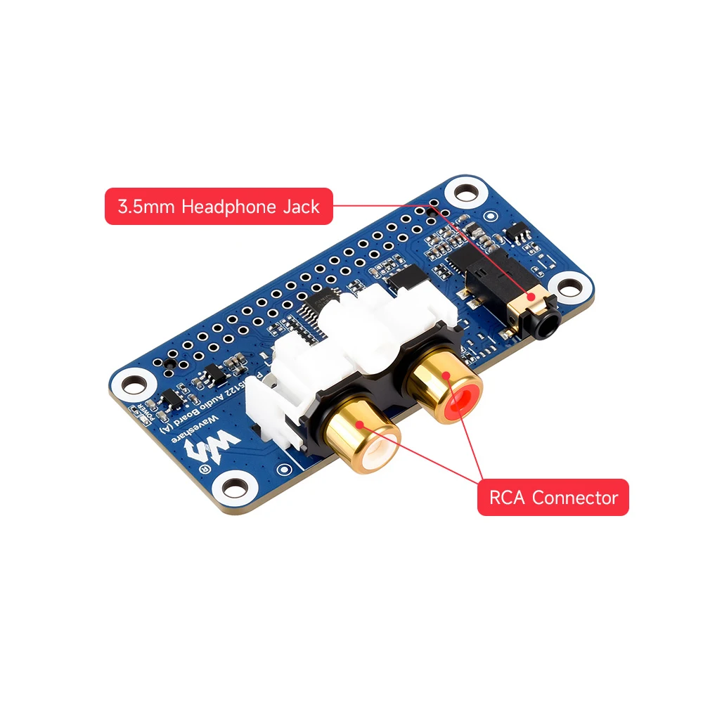 HIFI I2S DAC Audio Board Sound Card Expansion HAT for RasPi Raspberry Pi Zero 2 W 3 Model B 4 5 Projects Starter Kit Accessories - Imagen 5