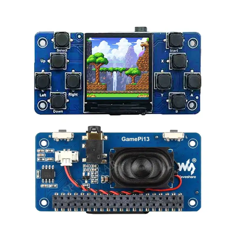Módulo de juego con pantalla LCD de 1,3 pulgadas, botón y altavoz con zumbador para Raspberry Pi Zero 2W/3B/4B/5/RP2040-PiZero