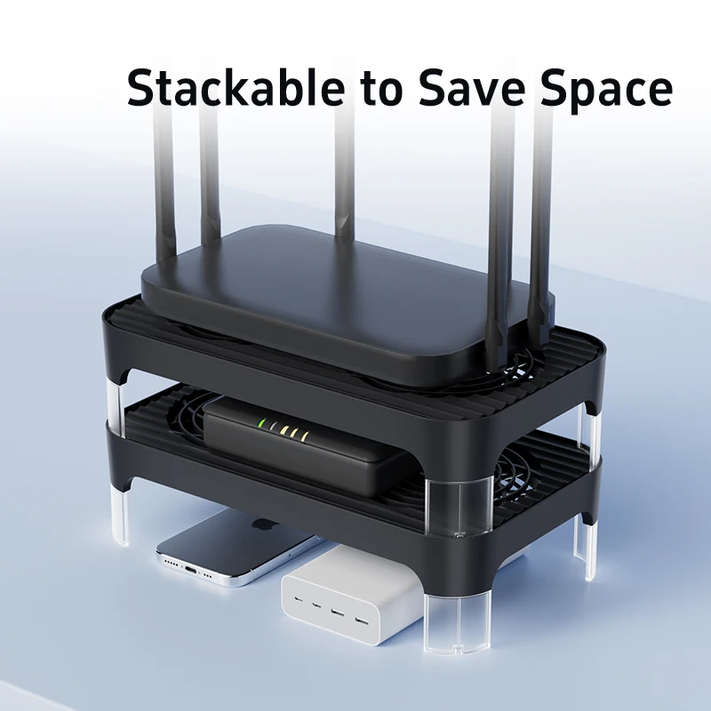 Z-X4 14cm dual fans low noise stackable using Router/Miniature Chassis Radiator Base USB interface 65.8CFM/18dBA - Imagen 4
