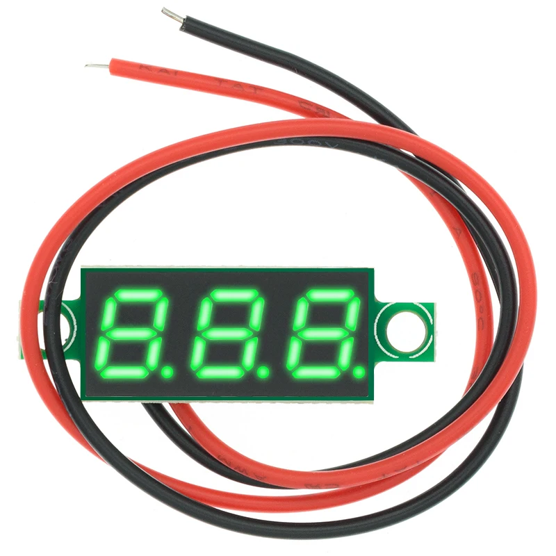 0.28 Inch 2.5V-40V Mini Digital Voltmeter Voltage Tester Meter Red/Blue/yellow/green LED Screen Electronic Parts Accessories - Imagen 4