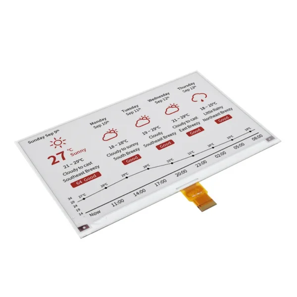 7.5inch E-Paper E-Ink Display HAT (B) 800×480 SPI Red/Black/White color for Raspberry Pi/Jetson Nano/RDK X3/Arduino/STM32