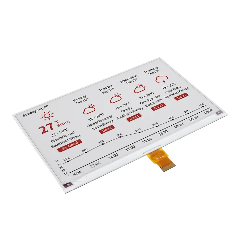 7.5inch E-Paper E-Ink Display HAT (B) 800×480 SPI Red/Black/White color for Raspberry Pi/Jetson Nano/RDK X3/Arduino/STM32