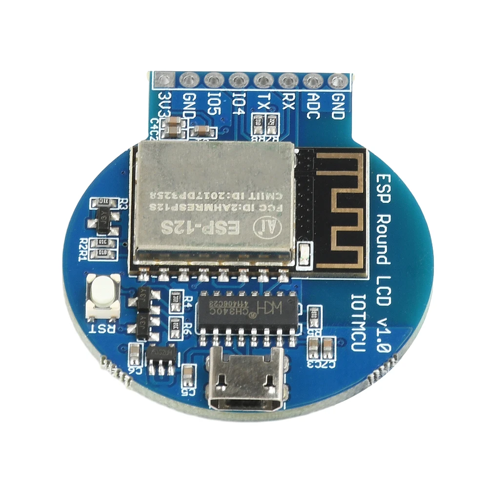 1.28-inch Circular LCD Display ESP8266 Development Board NodeMCU Expansion with GC9A01 Chip 240x240 Resolution for IoT Projects - 画像 (4)