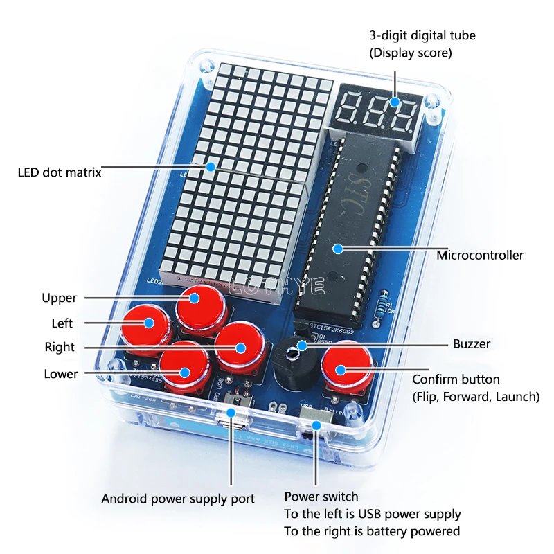 DIYゲームキット レトロクラシック電子工作キット はんだ付け溶接トレーニングセット スネークプレーンレーシング ミニピクセルゲームコンソール