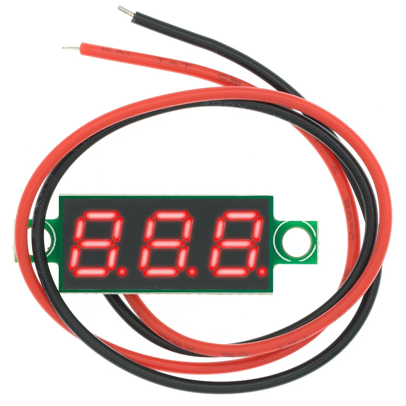 0.28 Inch 2.5V-40V Mini Digital Voltmeter Voltage Tester Meter Red/Blue/yellow/green LED Screen Electronic Parts Accessories - Imagen 3