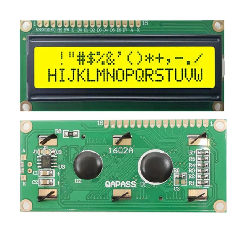 3.3V 16*2 Character LCD Display LCM 1602 16X2 162 Screen HD44780 Yellow/Blue/Gray Color For 51 STM32 R3 - Imagen 4