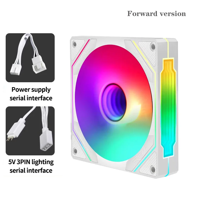 PRISM 4 PRO Computer Chassis Fan 120mm 5V 3PIN ARGB 4 Pin PWM Quiet Cooling Fan 12V Large Air Volume 45.2CFM/600-1500RPM - Imagen 2