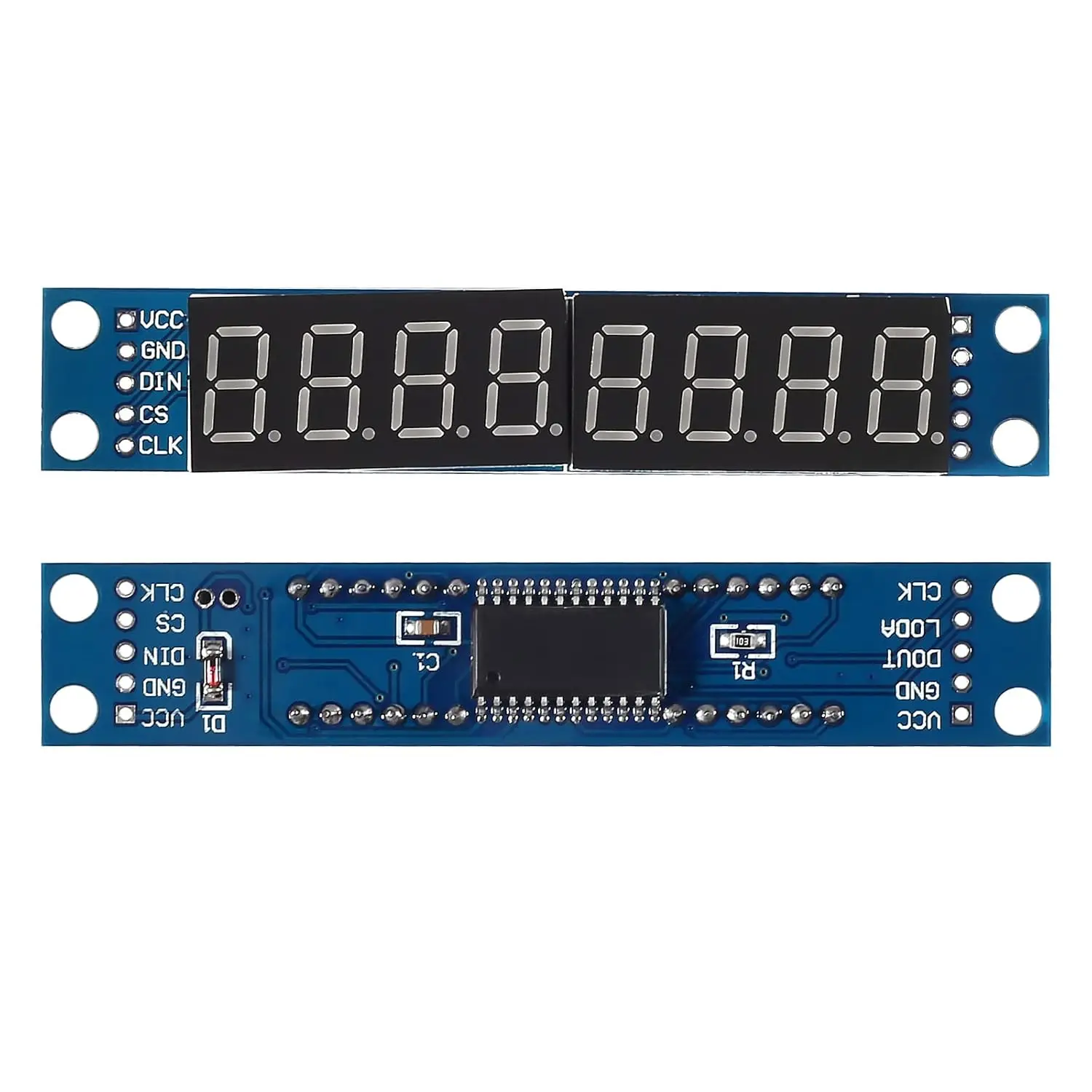 8-Digit 7 Segment MAX7219 Digital Segment Module, Seven Section 8 Bit LED Display Tube for MCU/51/AVR/STM32 for Raspberry Pi ESP - Imagen 3