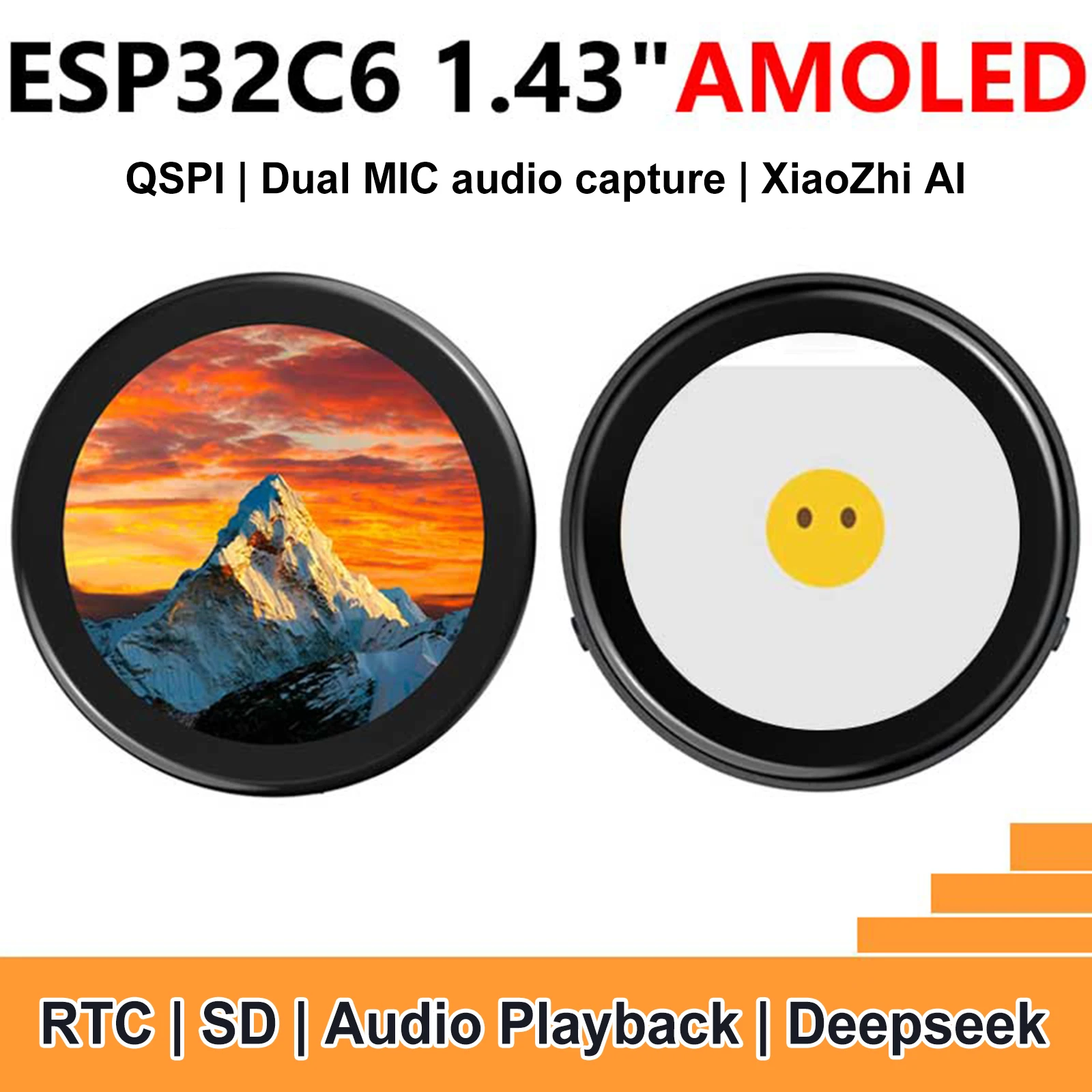 ESP32 C6 1.43inch AMOLED Round Touch Display Development Board QSPI Display Development Board for Xiaozhi AI Deepseek - Imagen 2