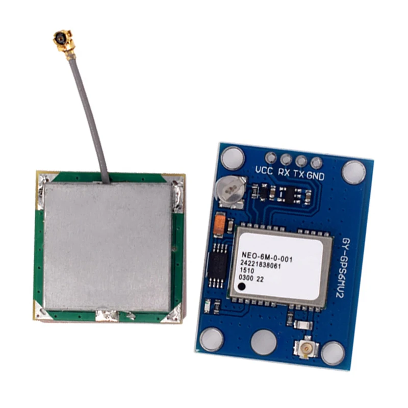 GY-NEO6M V2 NEO-6M GPS Module With Flight Control EEPROM Controller MWC APM2.5 Active Antenna For Arduino/ESP32/RaspberryPi 3V-5V RS232 TTL Board - 画像 (3)