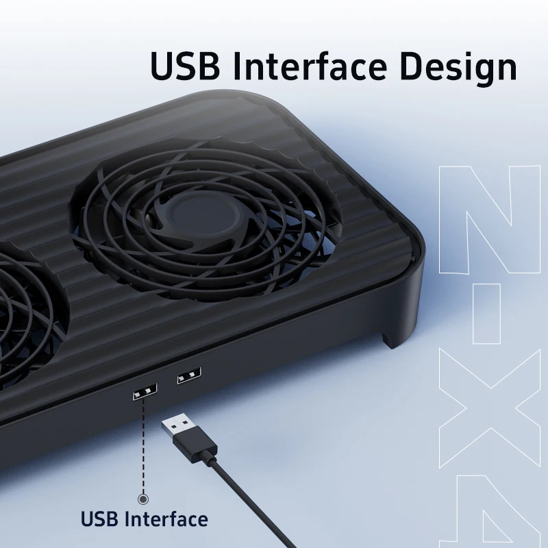 Z-X4 14cm dual fans low noise stackable using Router/Miniature Chassis Radiator Base USB interface 65.8CFM/18dBA - Imagen 3