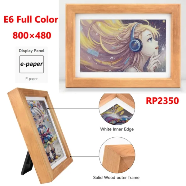 Raspberry Pico 2 RP2350, pantalla de tinta electrónica de 7,3 pulgadas, E6, a todo color, para impresión de fotos, calendarios, citas, pinturas y carteles.