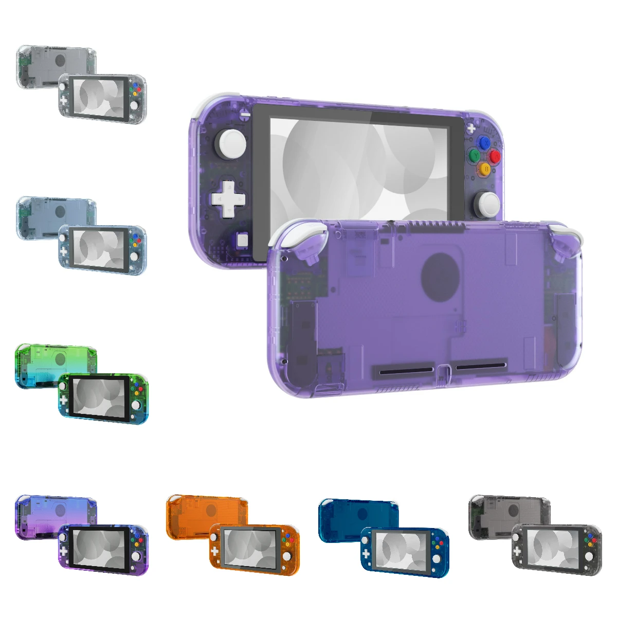 Carcasa de repuesto para mando portátil eXtremeRate, carcasa personalizada con protector de pantalla y botones ABXY para Nintendo Switch Lite