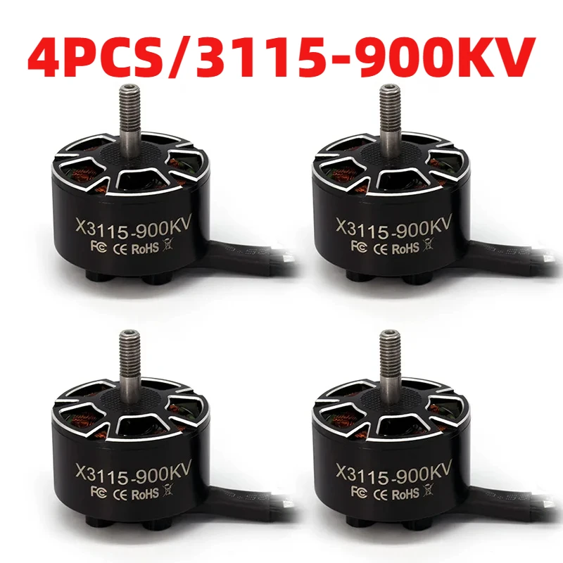 Motor RC EP X3115 3115 900KV FPV sin escobillas, compatible con baterías Lipo 6S y ejes de salida de 5 mm, para drones RC con hélices de 9 a 10 pulgadas y movimiento multieje.
