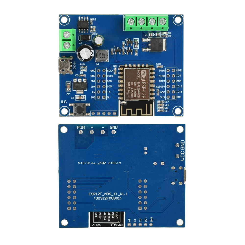 DC 5-80V ESP8266 WIFI Single Relay MOS Switch Control Module ESP-12F Development Board Micro USB Interface - Imagen 2
